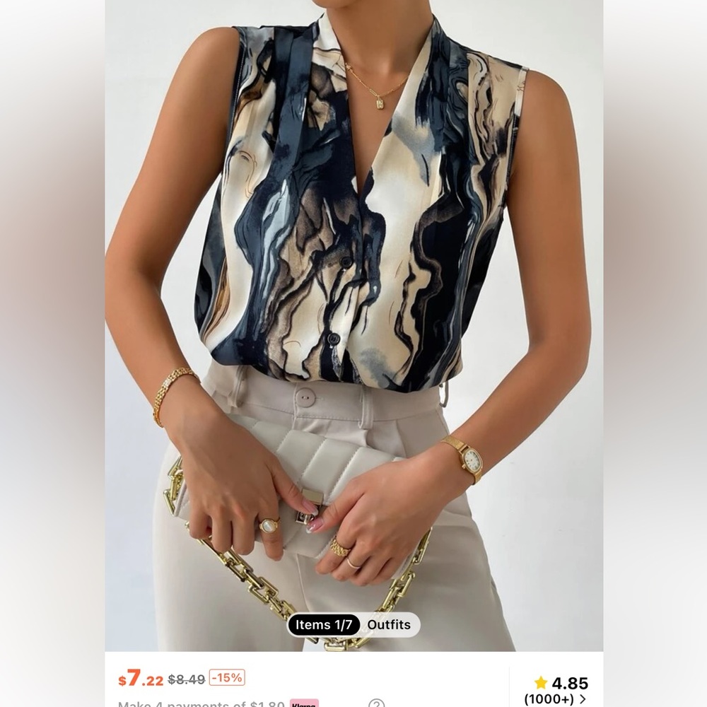 Shein Small Sleeveless Blouse